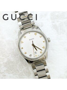 Gucci G-Timeless 126.5 Watch Quartz Stainless Steel